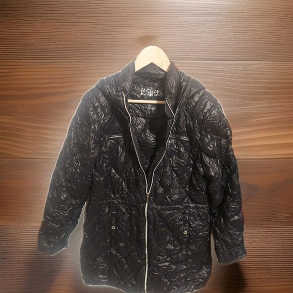 Michael Kors Jackets & Blazers - Michael MichaelKors Packable Down Fill Black Coat Size XXL Duster‎ Bag Y2K Nylon